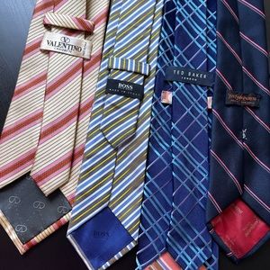 Valentino, Boss, YSL, Ted Baker ties